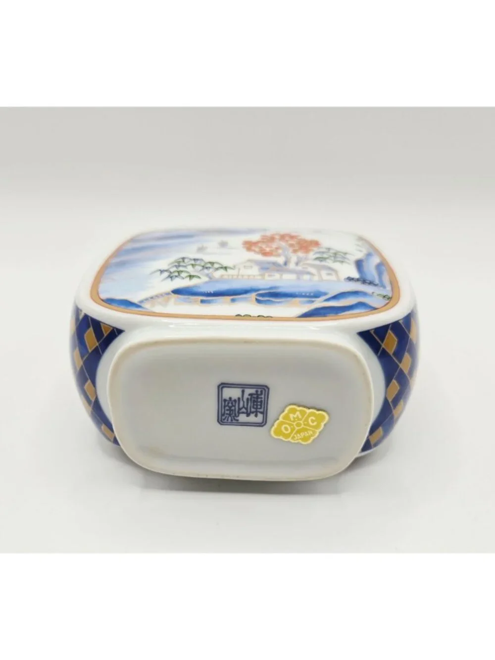 Hand-Painted Otagiri Japanese Porcelain Vase Scenic Design